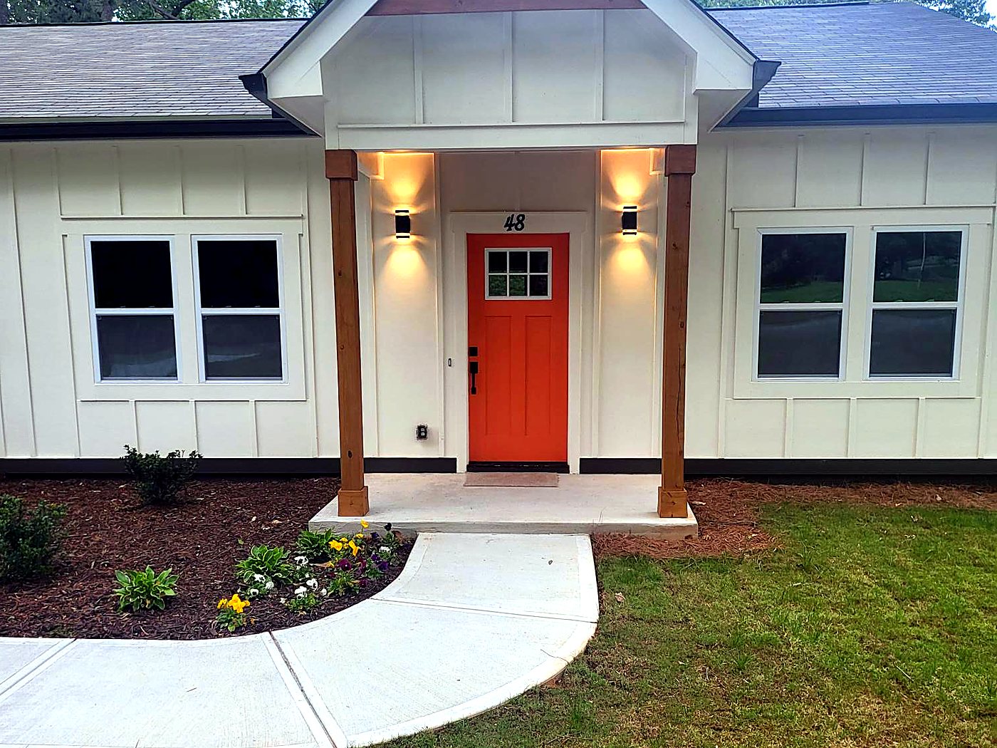 Craftsman-style home entry managed by Renting My Way